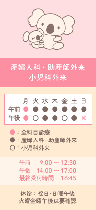 南流山レディスクリニック診療案内