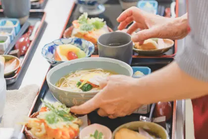 盛り付けにこだわった入院中のお食事